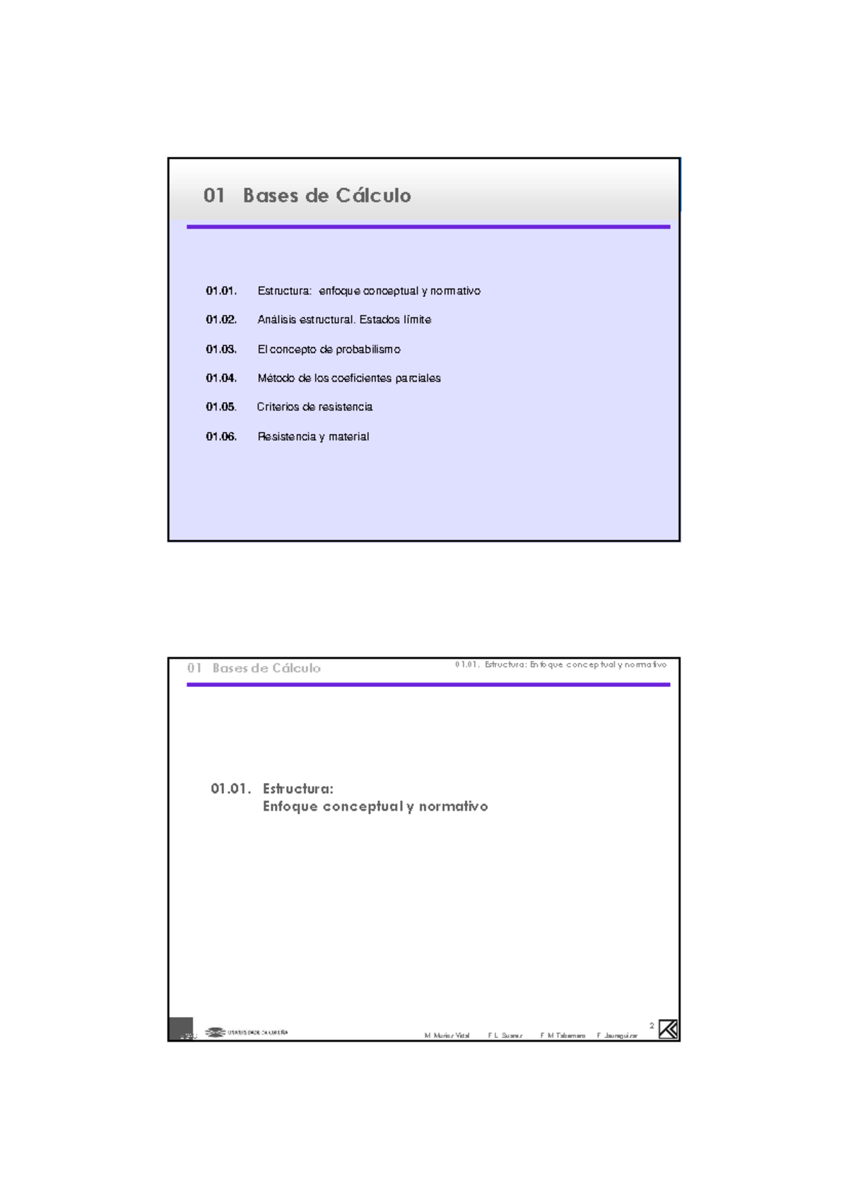 Tema 1 Bases de Calculo 01 Bases de 01. Estructura enfoque