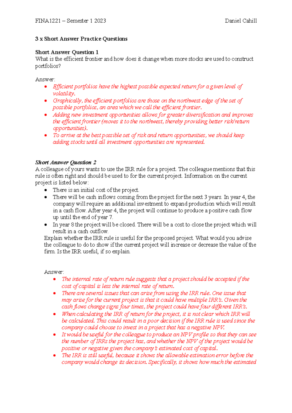 short-answer-practice-questions-graphically-the-efficient-portfolios