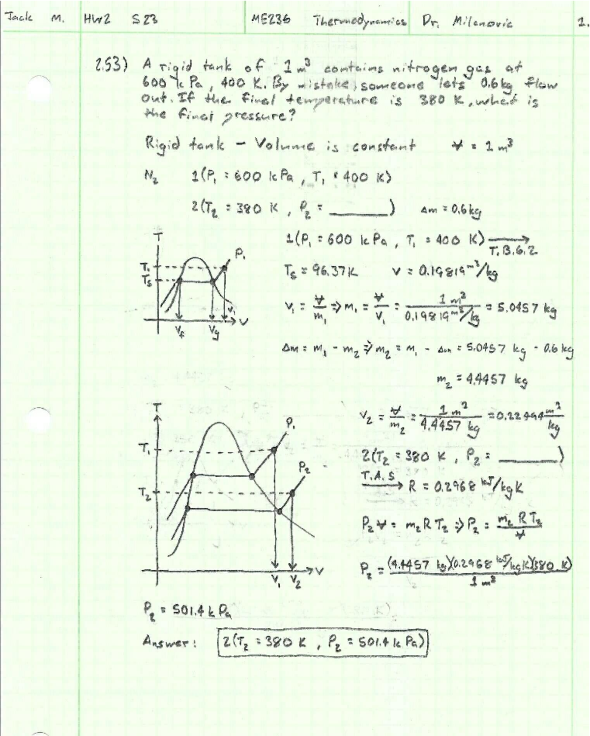 Fundamentals Of Thermodynamics Th Edition Chapter Practice Problems Me Studocu