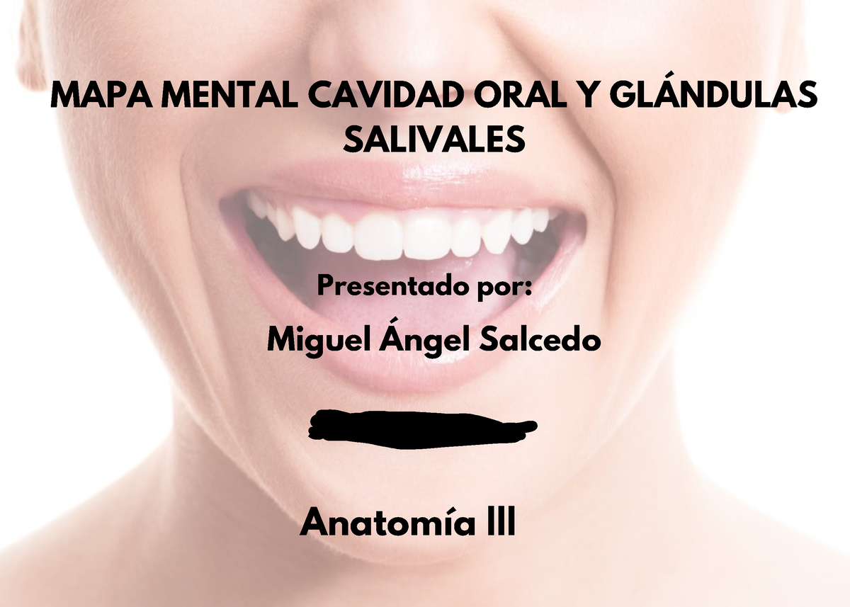 Mapa Mental Cavidad Oral 2 Presentado Por Miguel Ángel Salcedo Simón Bolívar Anatomía Lll 