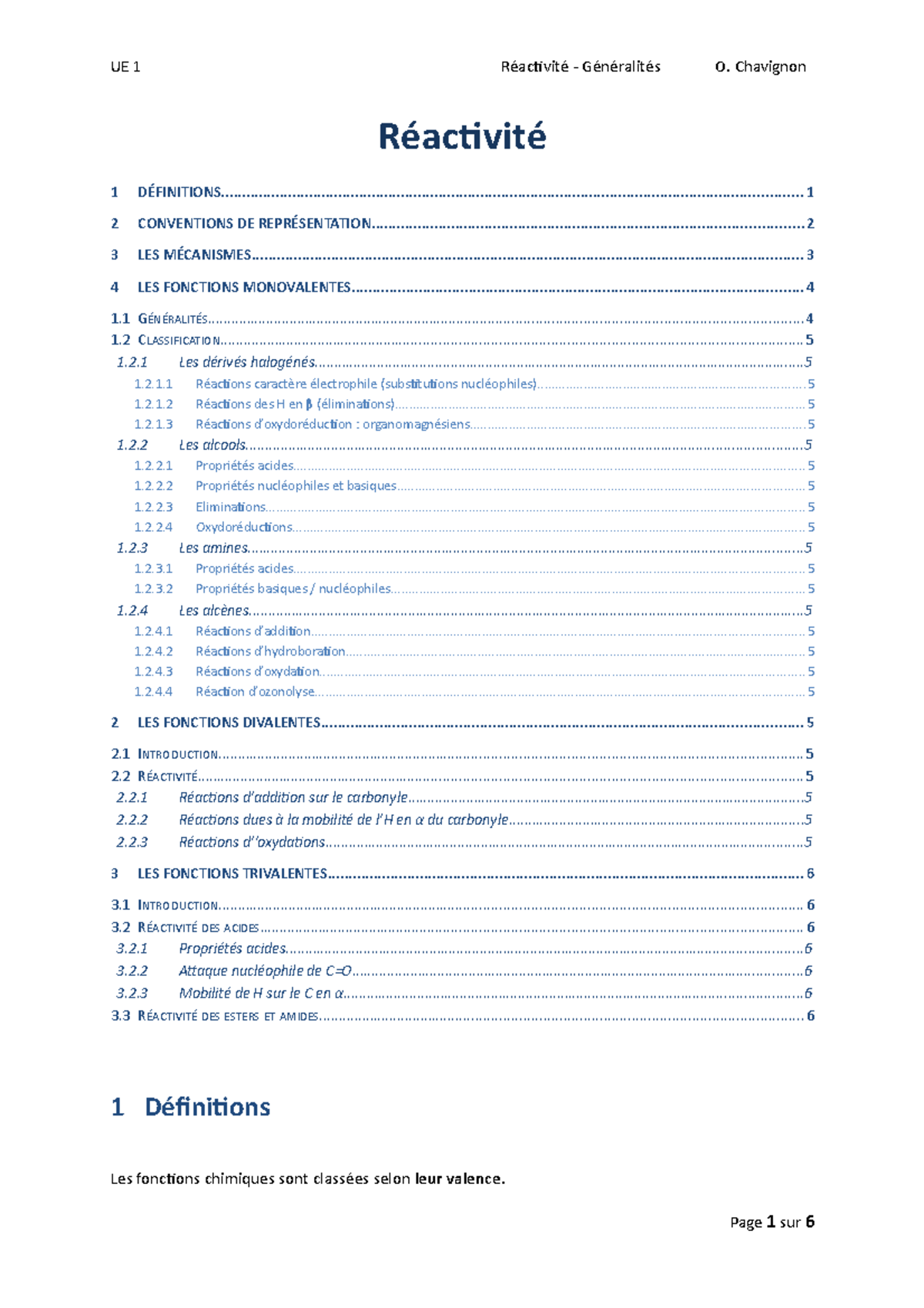 6. Réactivité - 1.0 Généralités - Réactivité 1 - Studocu