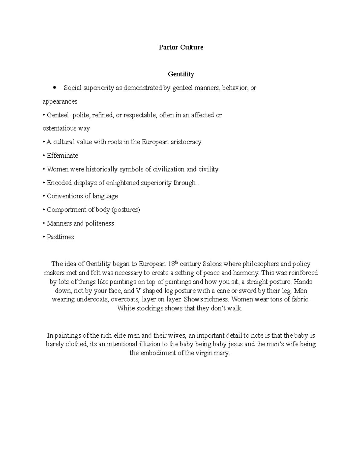 Parlor Culture - Adam Thomas Lecture - Parlor Culture Gentility Social ...