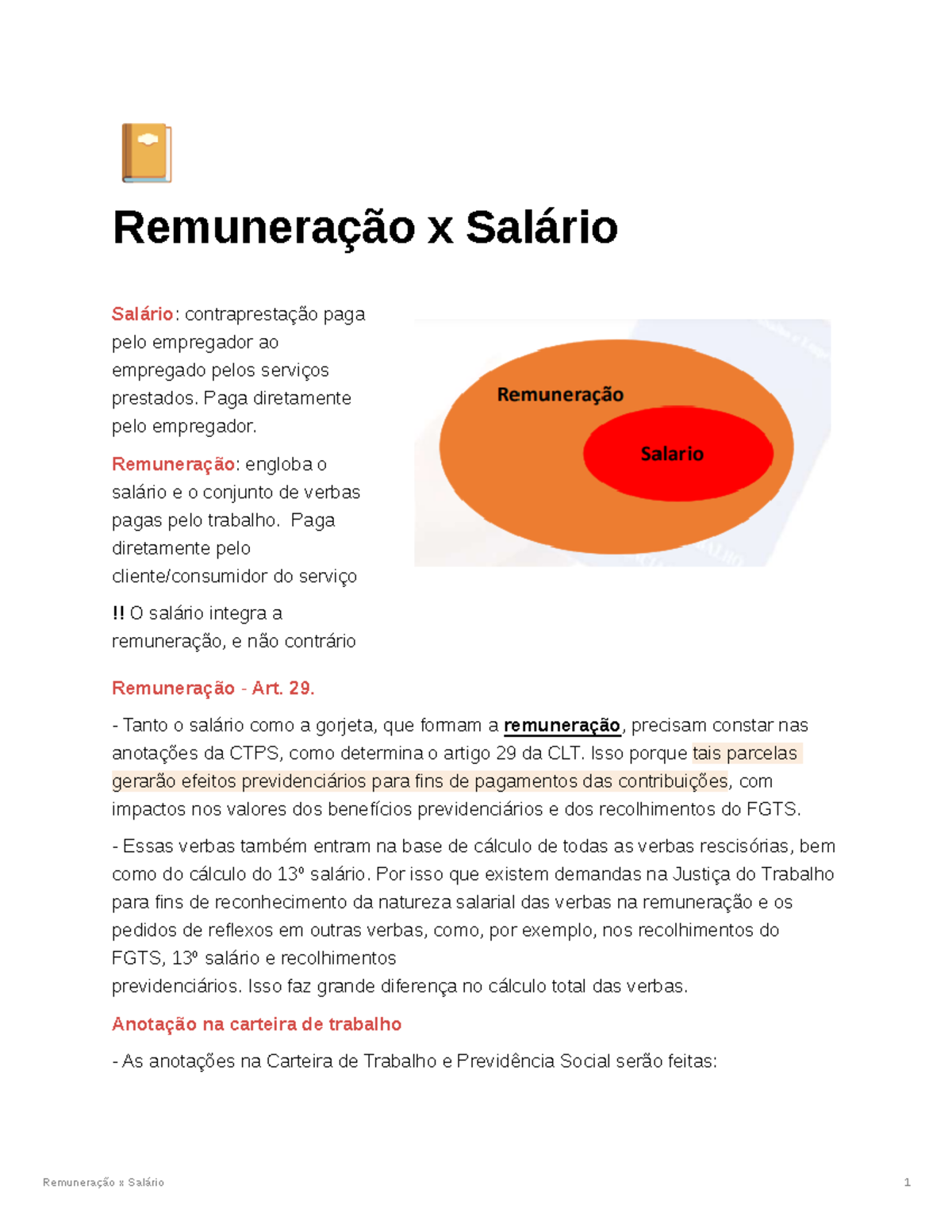 Remuneração x Salário - Â Remuneração x Salário Salário ...