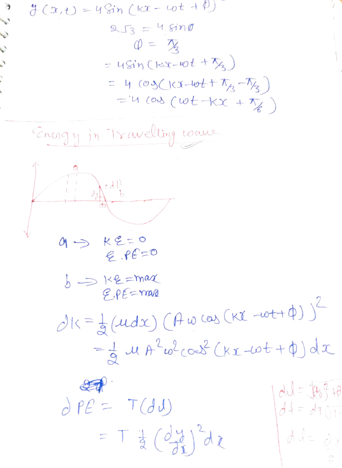 Intensity, Power in string wave LECTURE NOTES FROM RESONANCE KOTA - l c ...