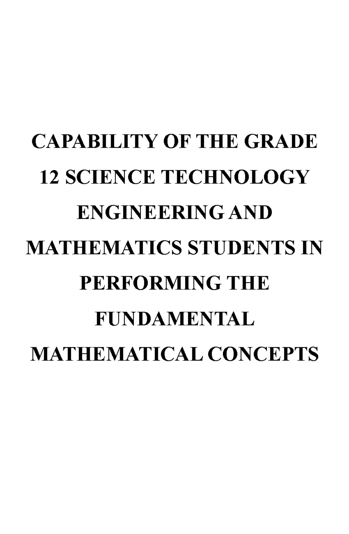 research project subject for grade 12