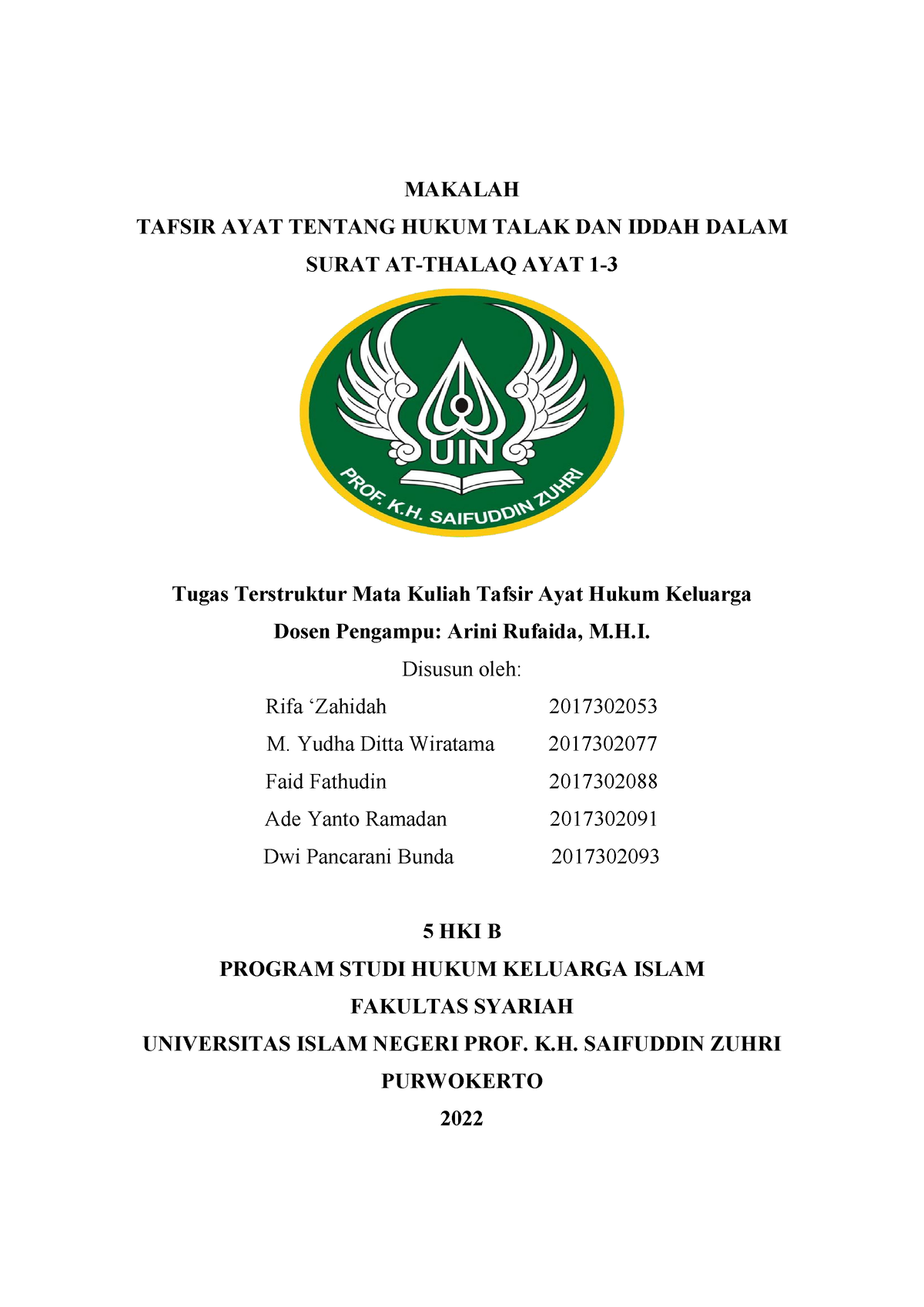 5 6330067657206794317 - MAKALAH TAFSIR AYAT TENTANG HUKUM TALAK DAN ...