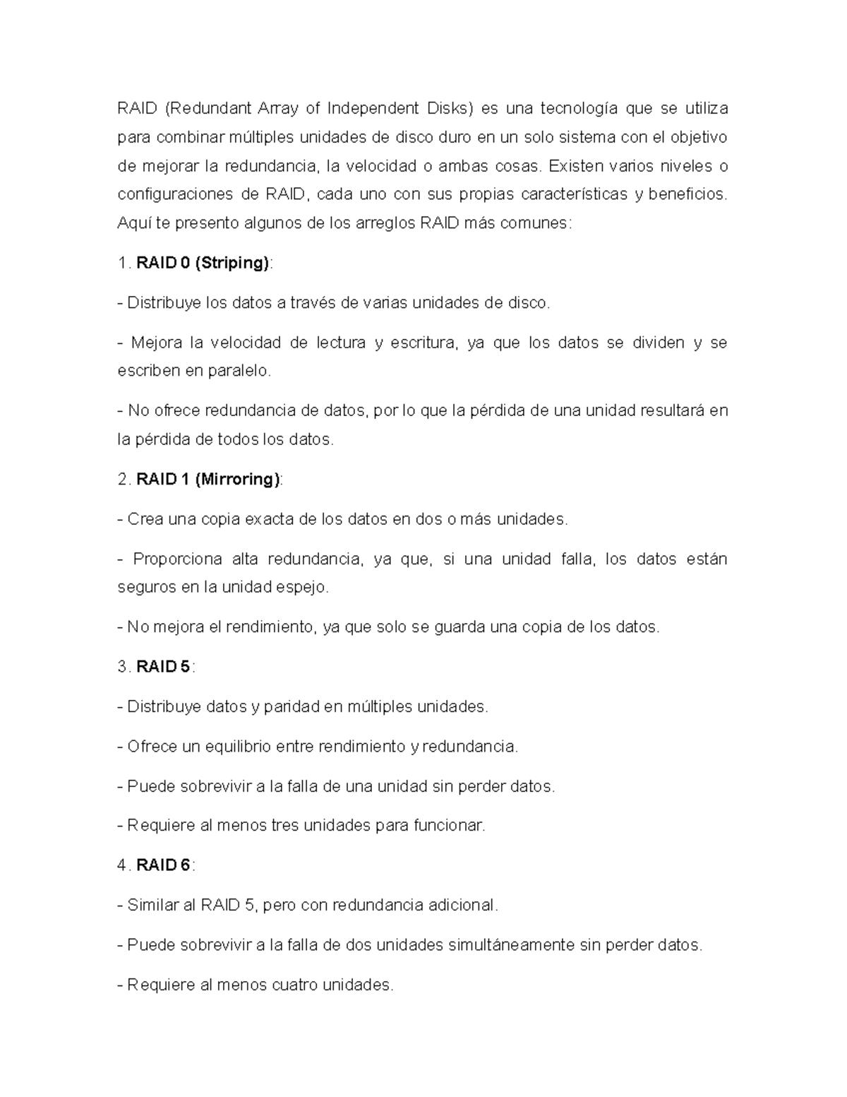 RAID - RAID - seguridad informatica - Studocu