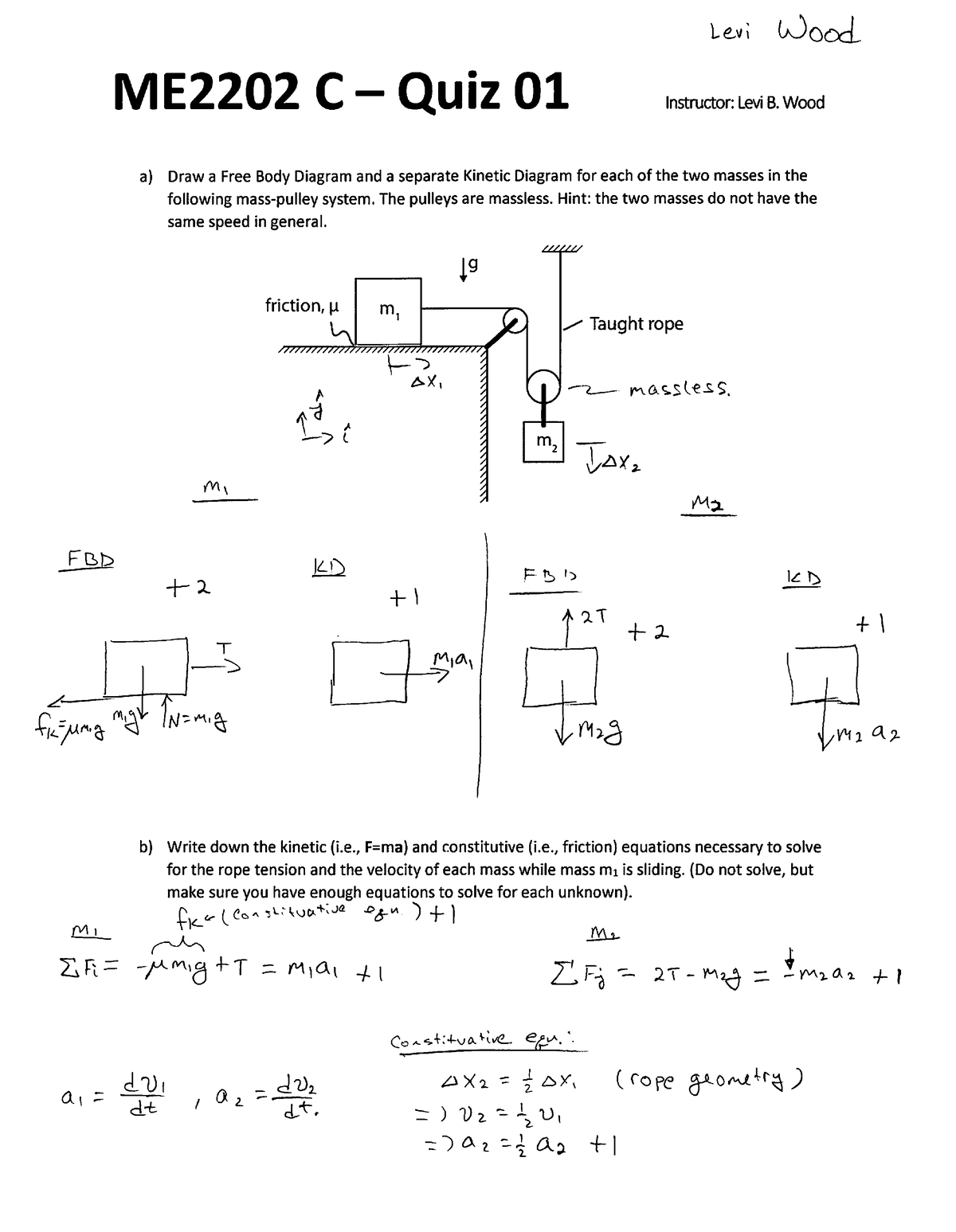 Quiz+01+Solution - Quiz Solutions - ME 2202 - Studocu