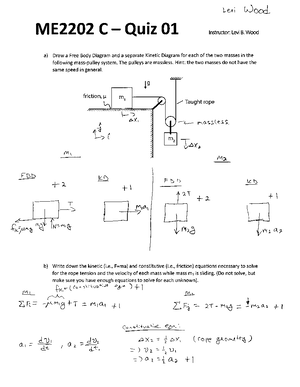 Practice+Final+Exam+Solution - ME 2202 - Studocu