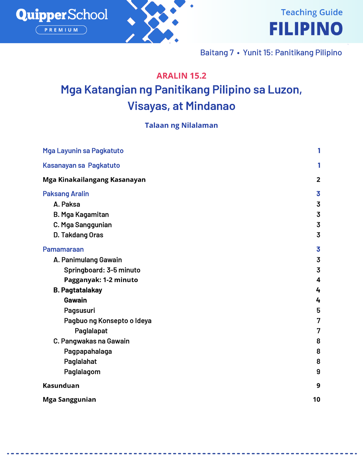 ME FIL 7 Q3 1502 TG - For Lecture - \ Mga Katangian Ng Panitikang ...