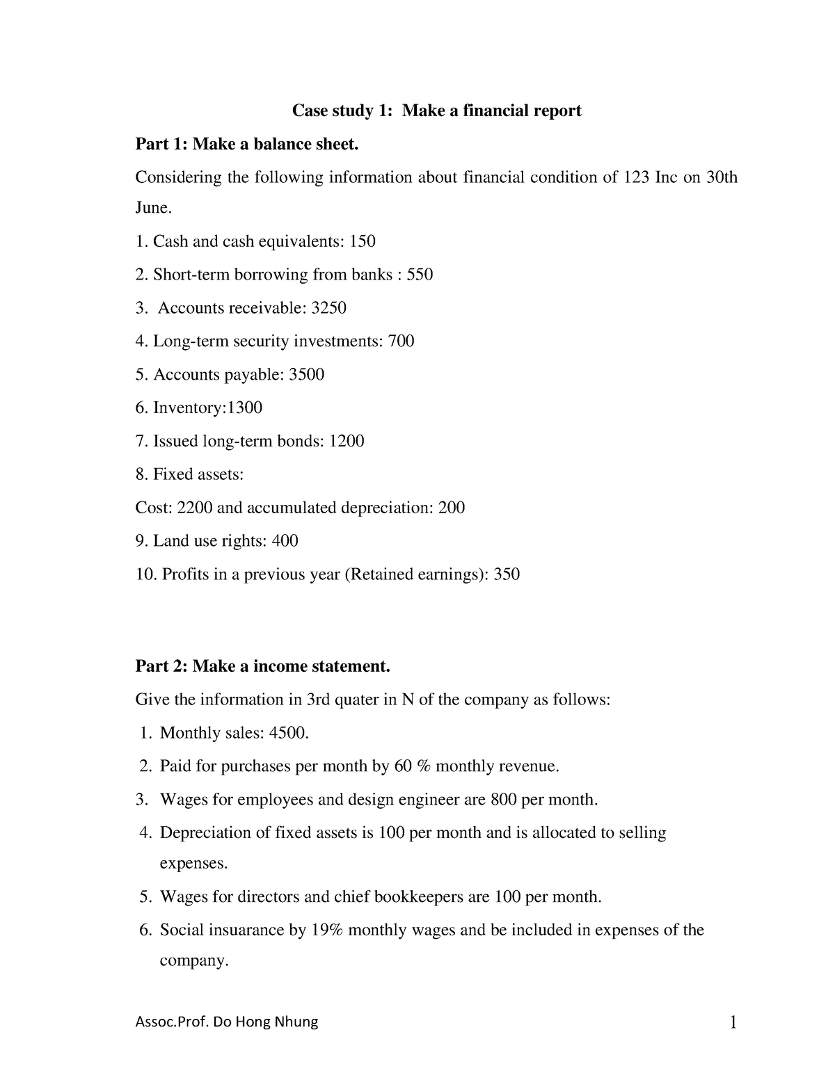 assoc rics case study template