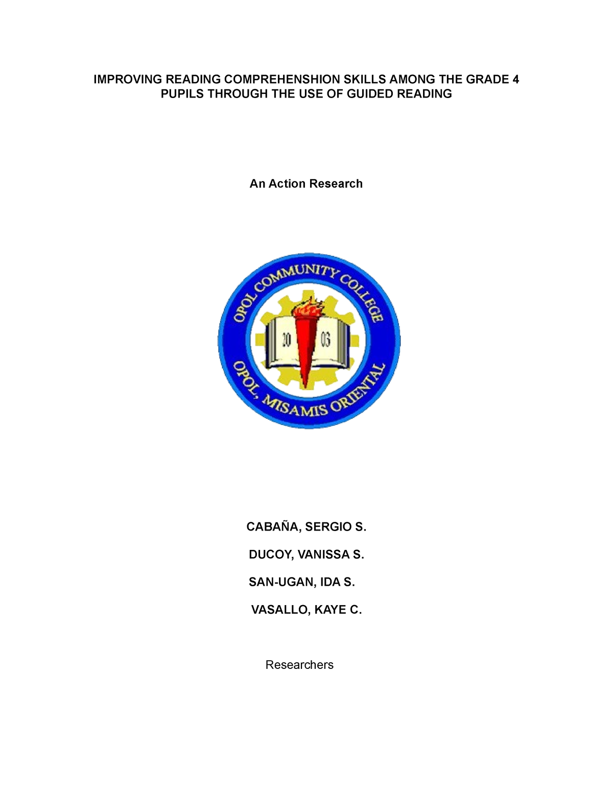 Cbar-unta-mahuman-naka Aysa Sayop Ko - IMPROVING READING COMPREHENSHION ...