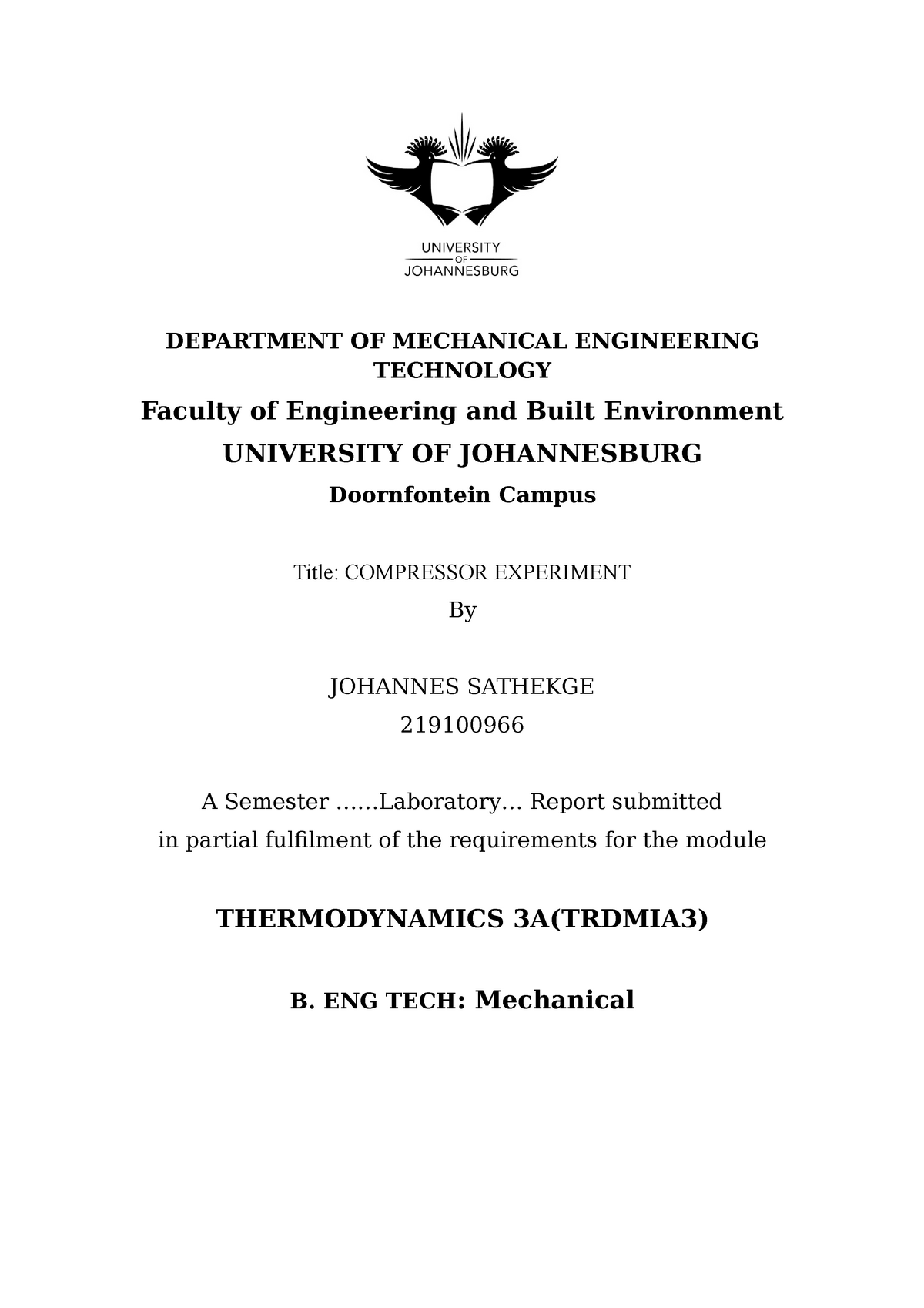 Air Compressor Lab Report