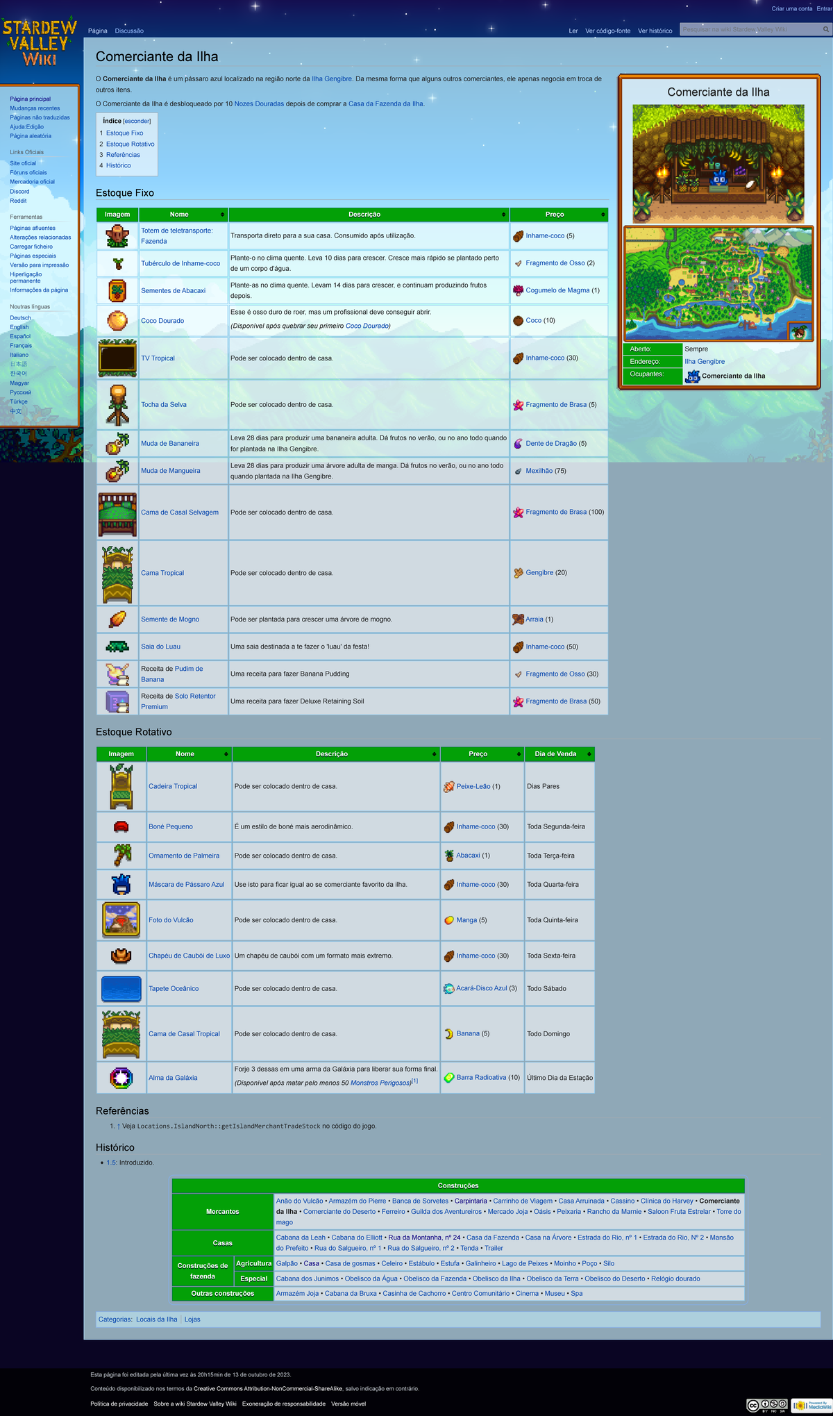 Comerciante da Ilha - Stardew Valley Wiki - Português - Política de ...