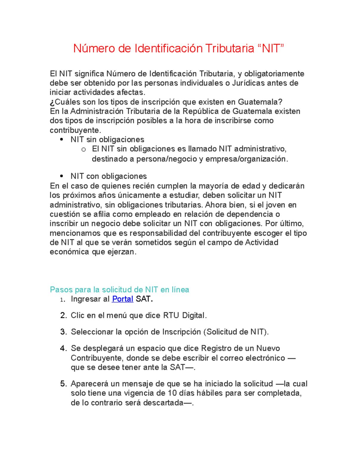 Nit Nmero De Identificacin Tributaria En Colombia