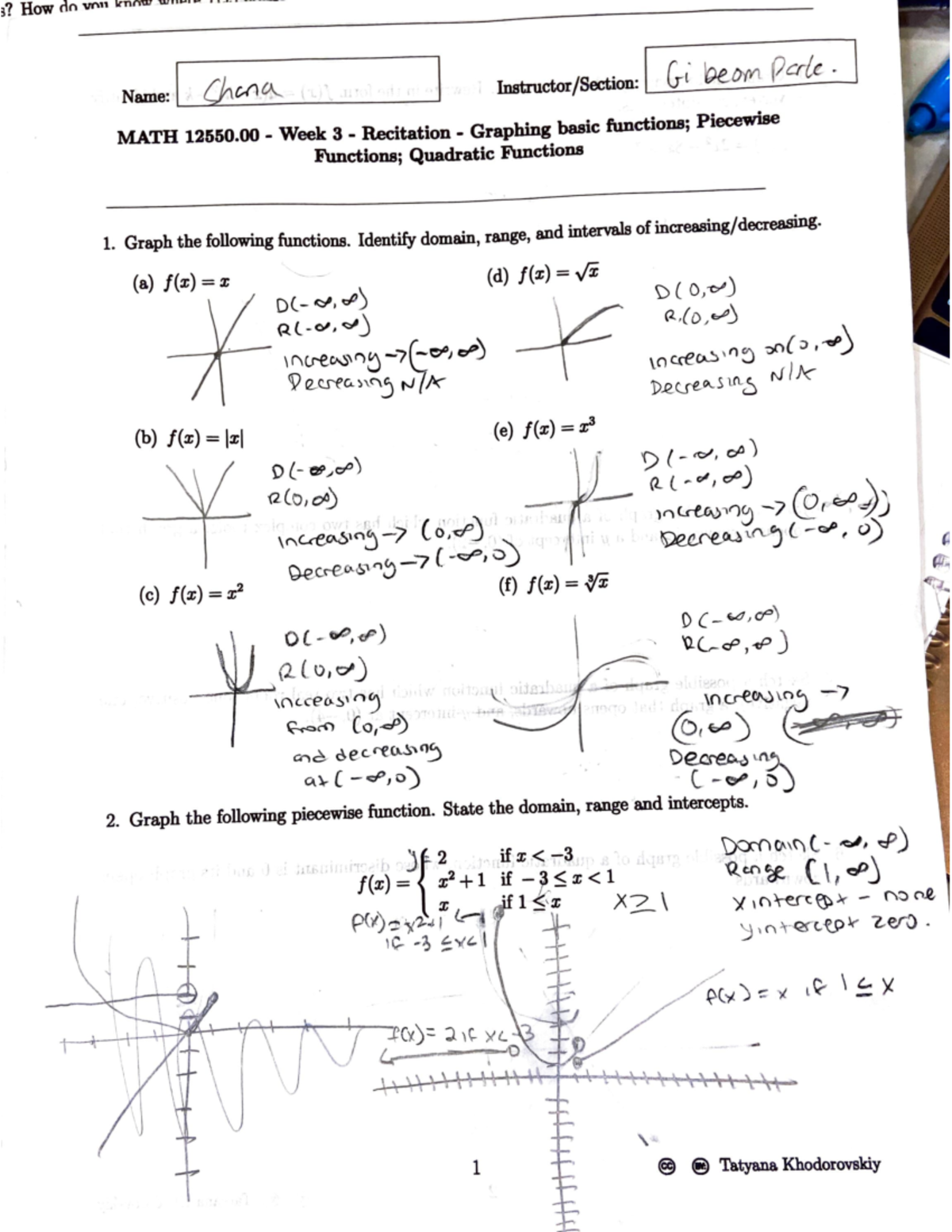 rec worksheet 3 for math 125 - ,? How on VI