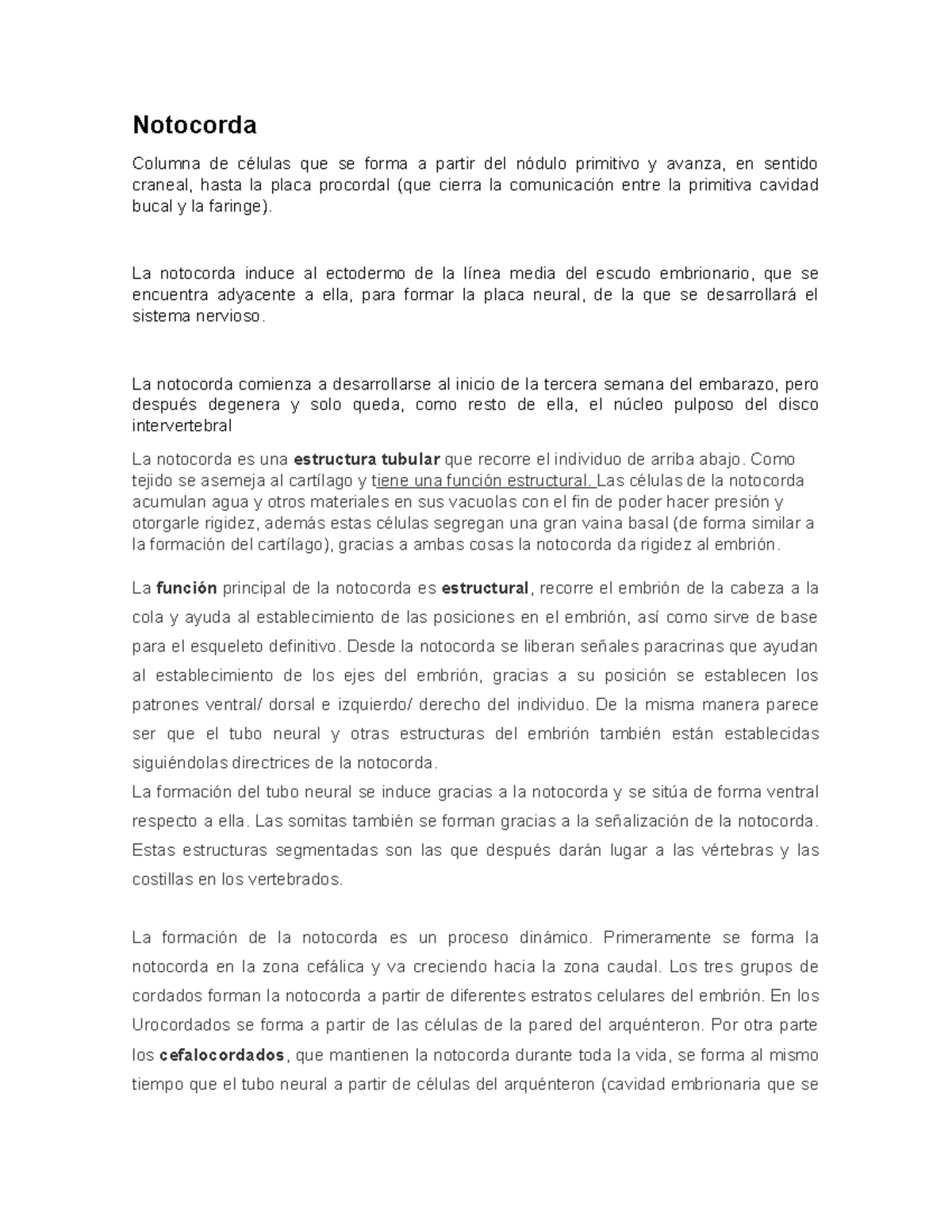 Notocorda La notocorda induce al ectodermo de la media del escudo