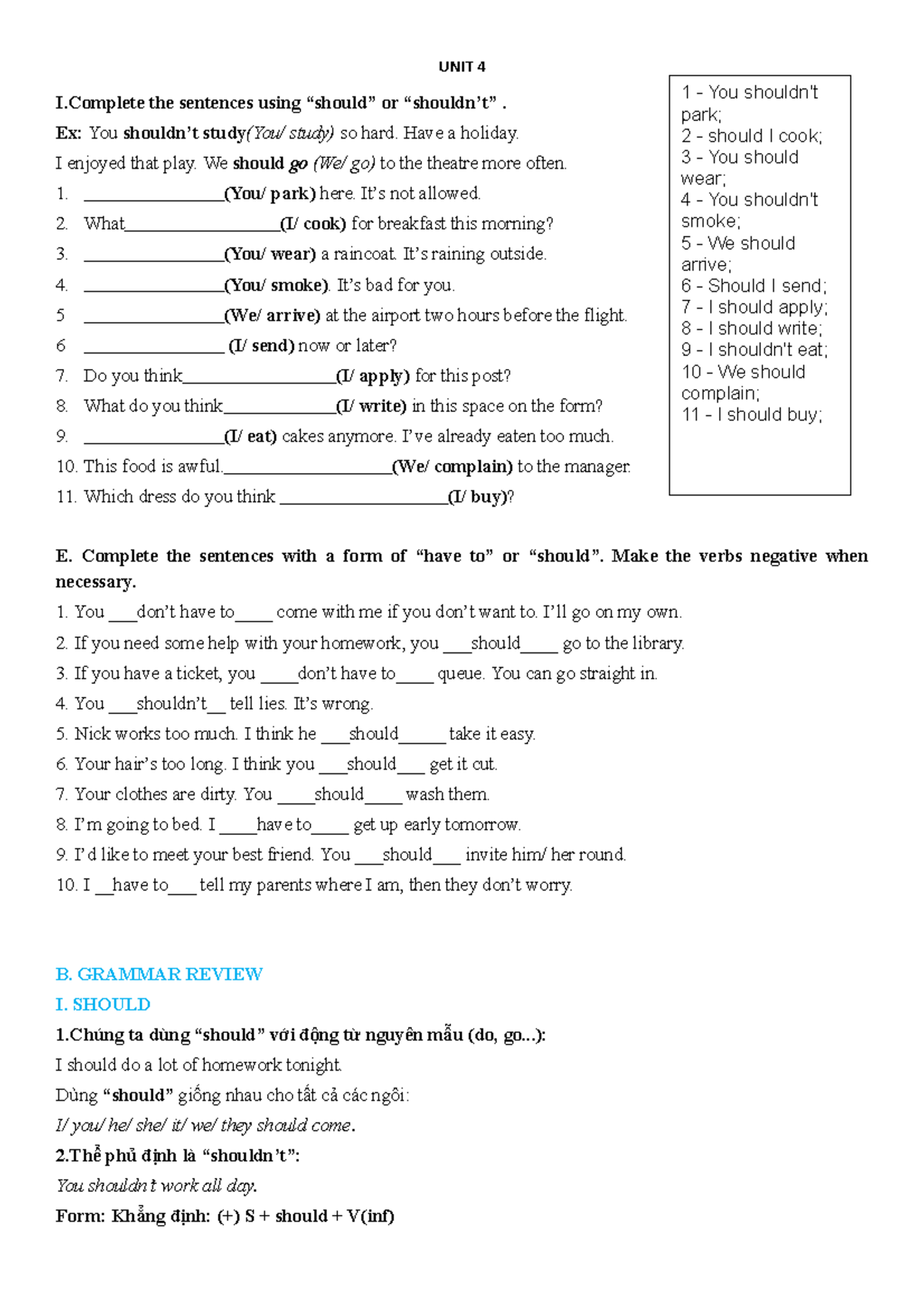 Modal v key - research paper about teaching strategies - UNIT 4 I the ...