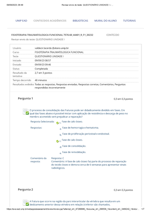 Revisar Envio Do Teste Avaliação I – Estudos XI - Revisar Envio Do ...