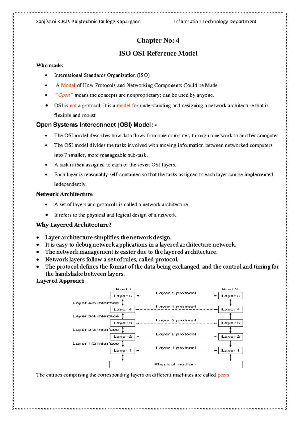 Chapter Summary Computer Science Chapter No Iso Osi Reference Model Who Made Studocu