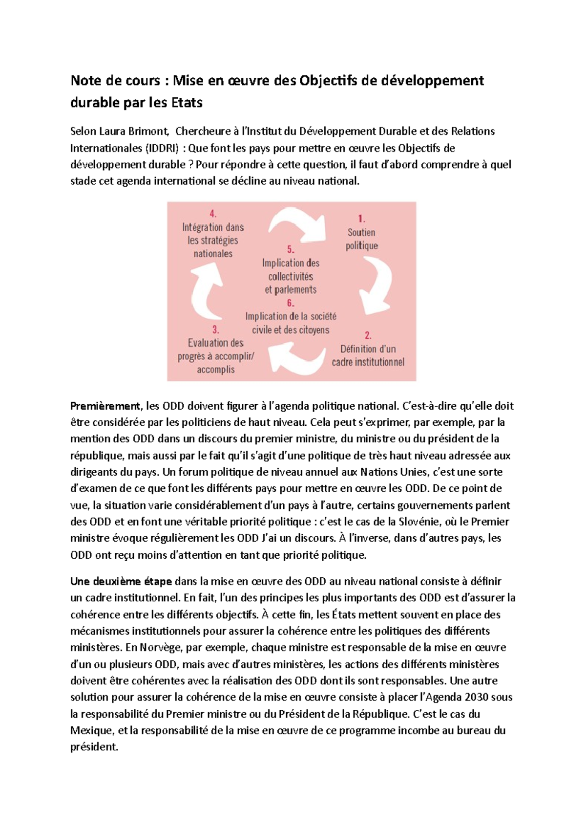 Objectif-DD-Etats - Note de cours : Mise en œuvre des Objectifs de ...