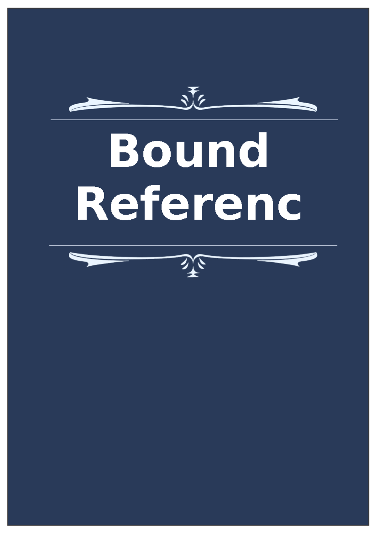 Bound reference - Bound Referenc e Table of contents Univariate data ...