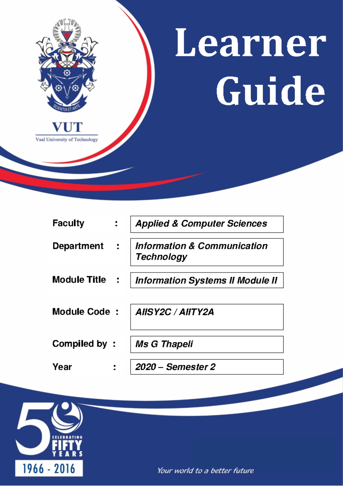 Aiisy 2C- Aiity 2A Learner Guide 2020 - Applied & Computer Sciences ...