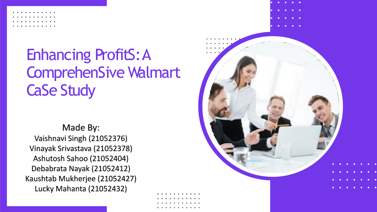 Enhancing profits a comprehensive walmart case study - Enhancing ...