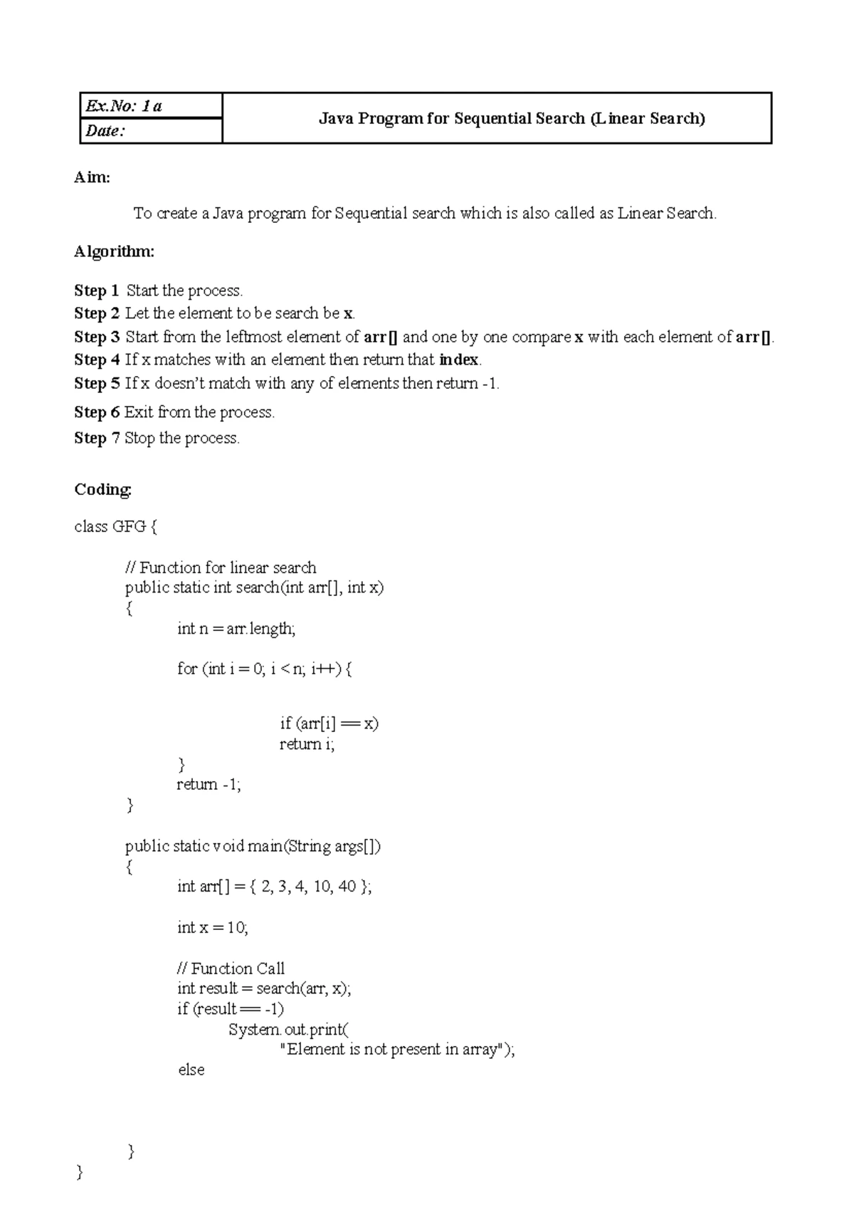 Oops program 5,6 & 7 - EX NO:5 IMPLEMENTATION OF ABSTRACT CLASS DATE ...
