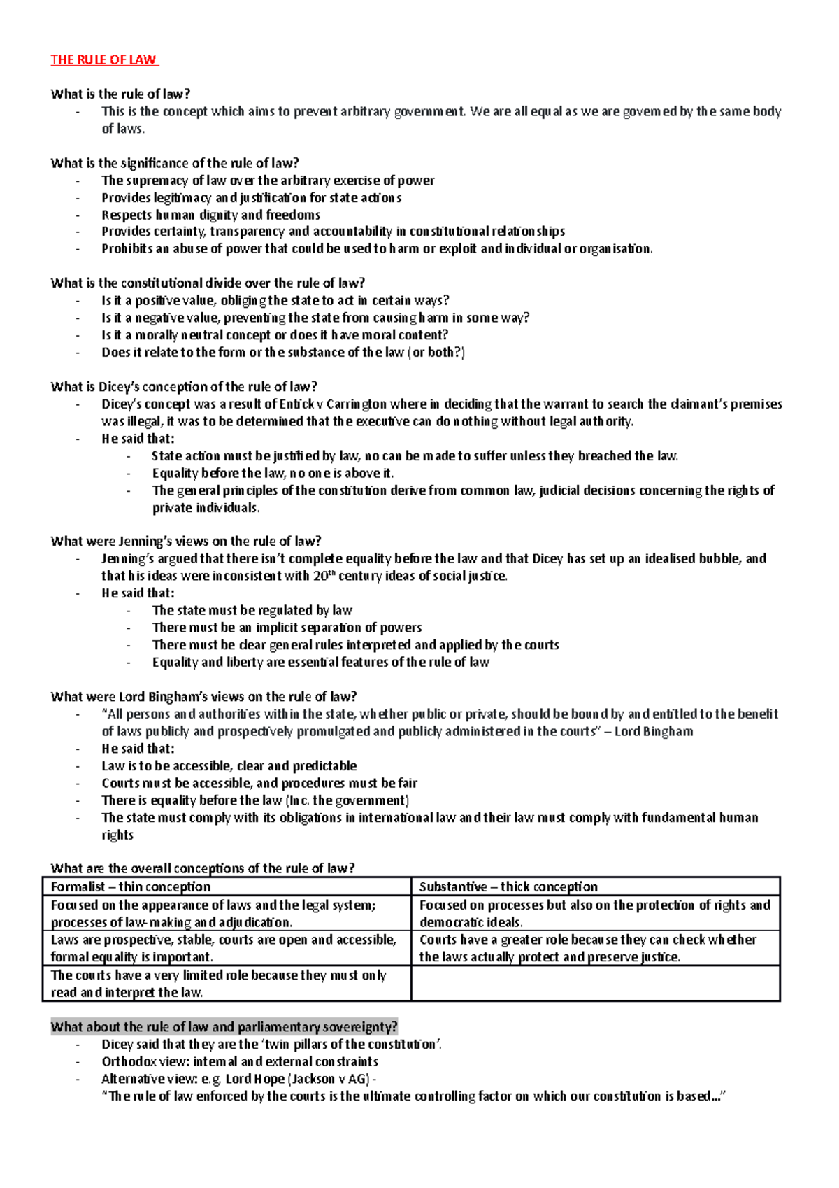 The Rule of Law - THE RULE OF LAW What is the rule of law? - This is ...