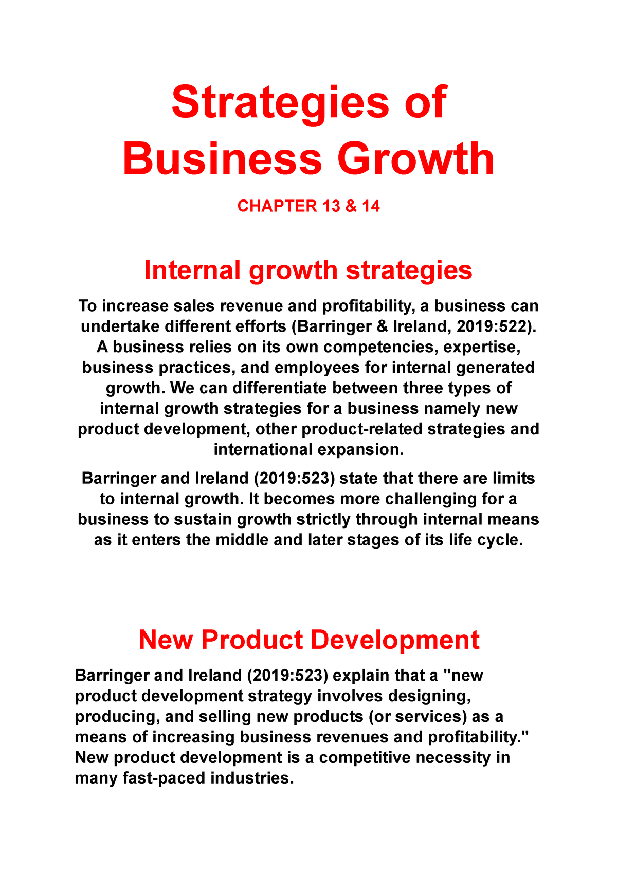 Strategies For Business Growth - Strategies Of Business Growth CHAPTER ...