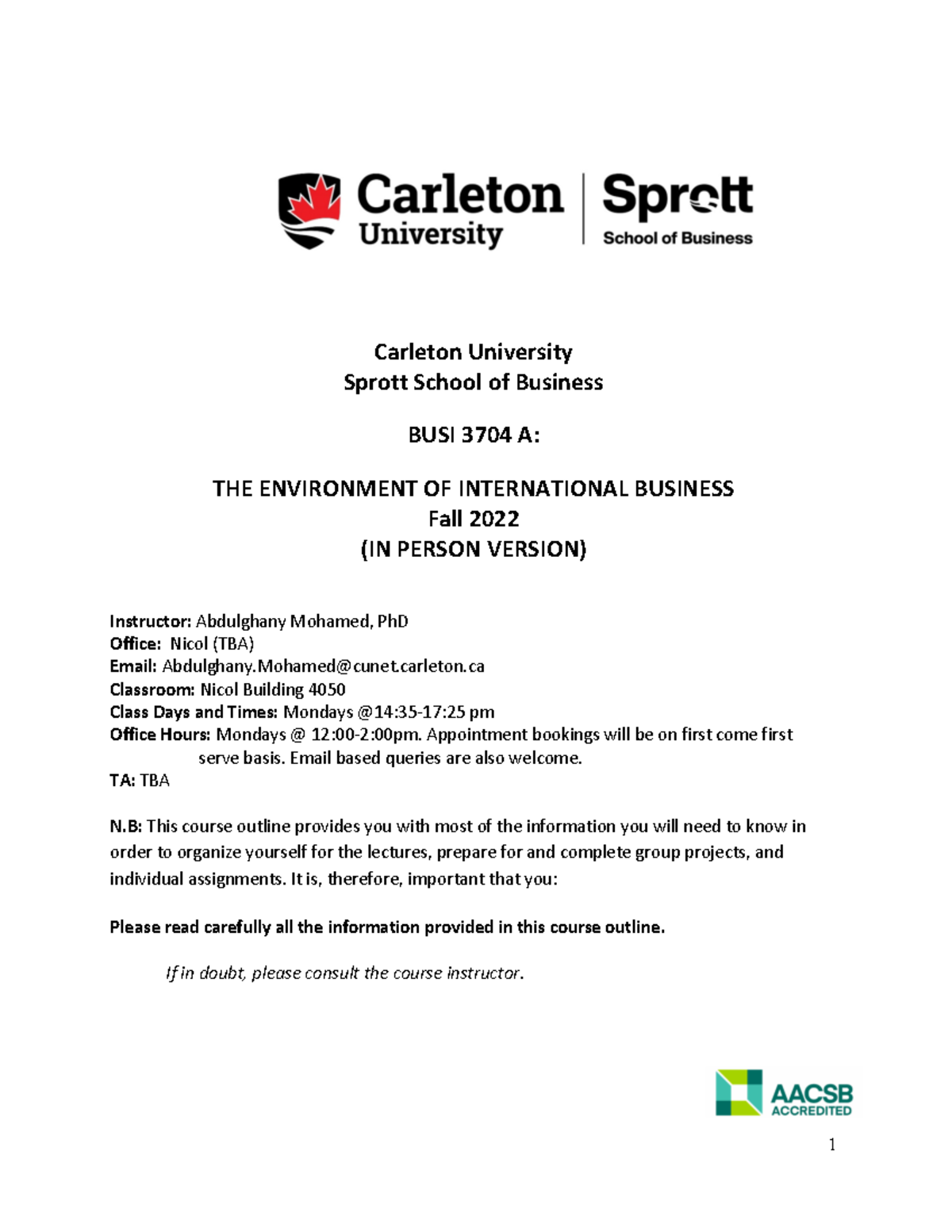 Course Outline BUSI3704 Fall2022-draft-bundles - Carleton University ...