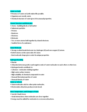 Exam 1 Introduction To Oceans Notes Introductio T Ocean Note Chapters