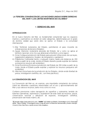 Convemar - Convención de las Naciones Unidas sobre el Derecho del Mar ...