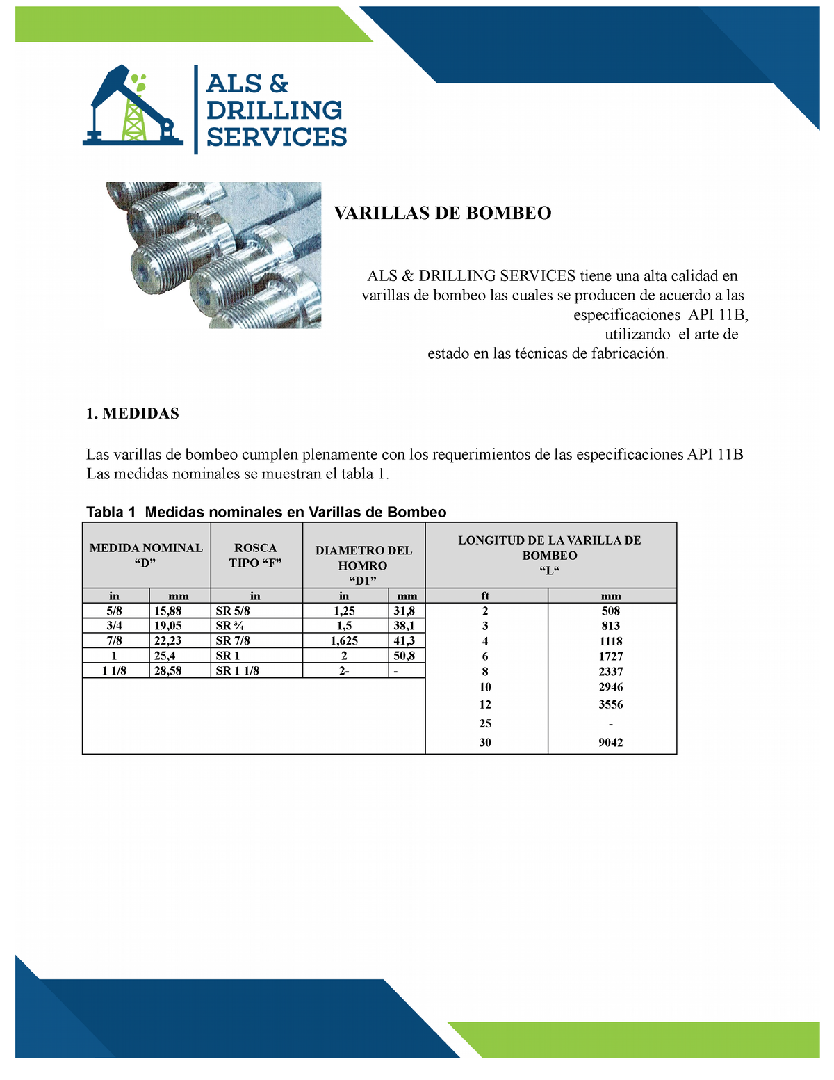 Varilla de bombeo 7/8” 