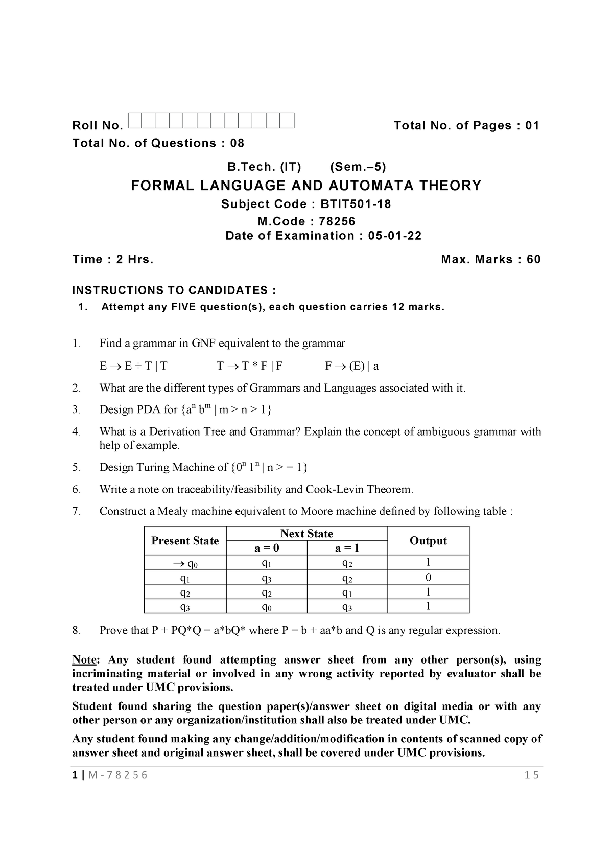 78256-this-is-que-paper-1-m-7-8-2-5-6-1-5-roll-no-to-tal-no-o-f-pages-01-total-no