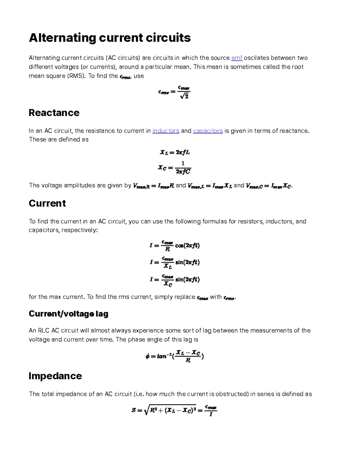 Alternating current circuits - Alternating current circuits Alternating ...