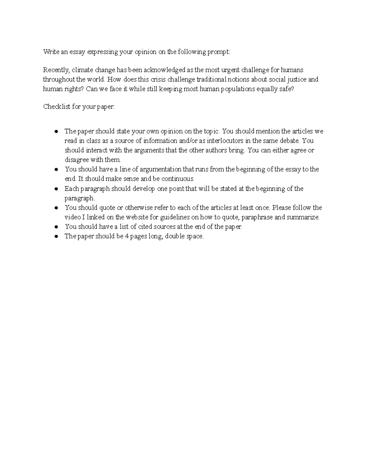 argumentative essay topics for climate change