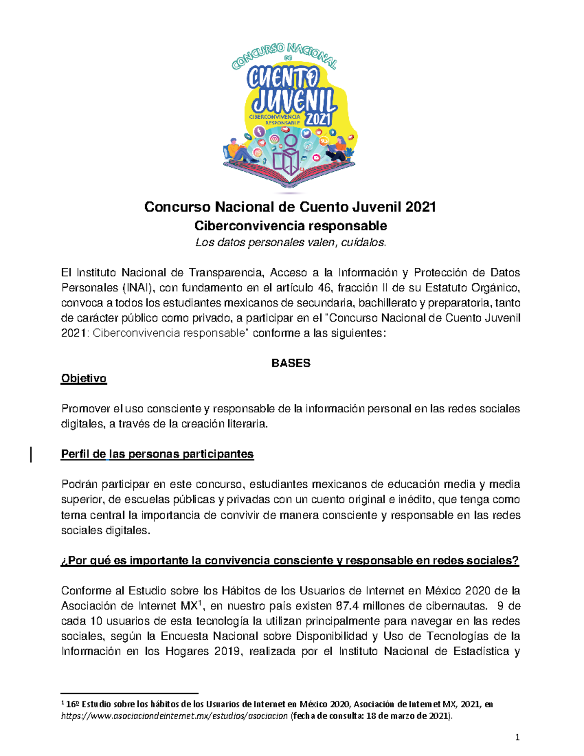 Bases Cuento Juvenil 2021 - Concurso Nacional de Cuento Juvenil 2021 ...