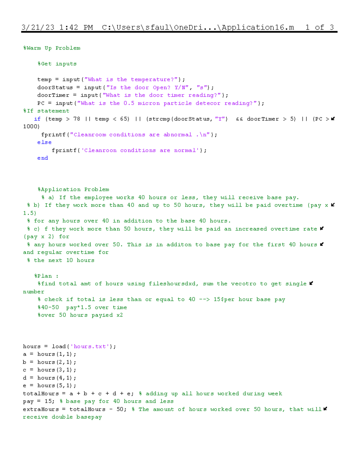 Application 16 - 3/21/23 1:42 PM C:\Users\sfaul\OneDri...\Application16 ...