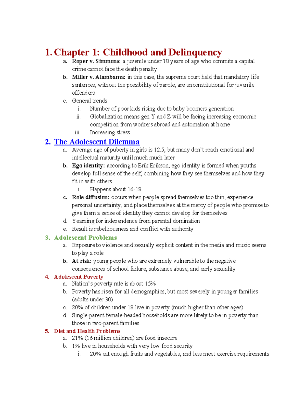 Chapter 1 Childhood and Delinquency - 1. Chapter 1: Childhood and ...