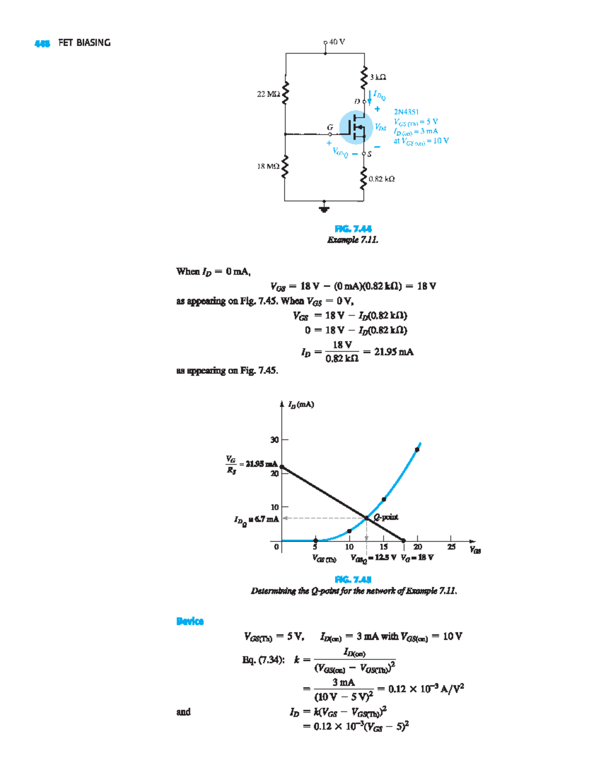 FET Biasing Voltage Divider Electronic Circuit devices and analysis