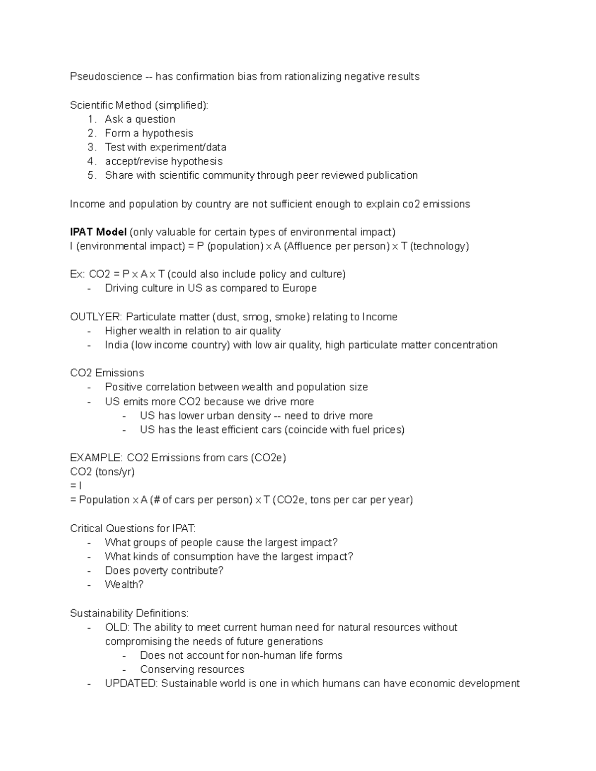 SUS Chapter 1 - Lecture notes 1-2 - Pseudoscience - has confirmation ...