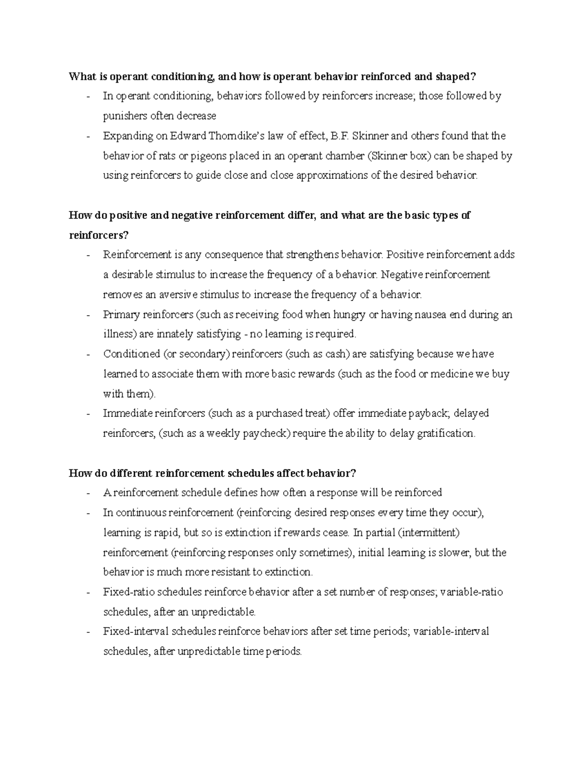 Learning notes - Operant Conditioning - What is operant conditioning ...