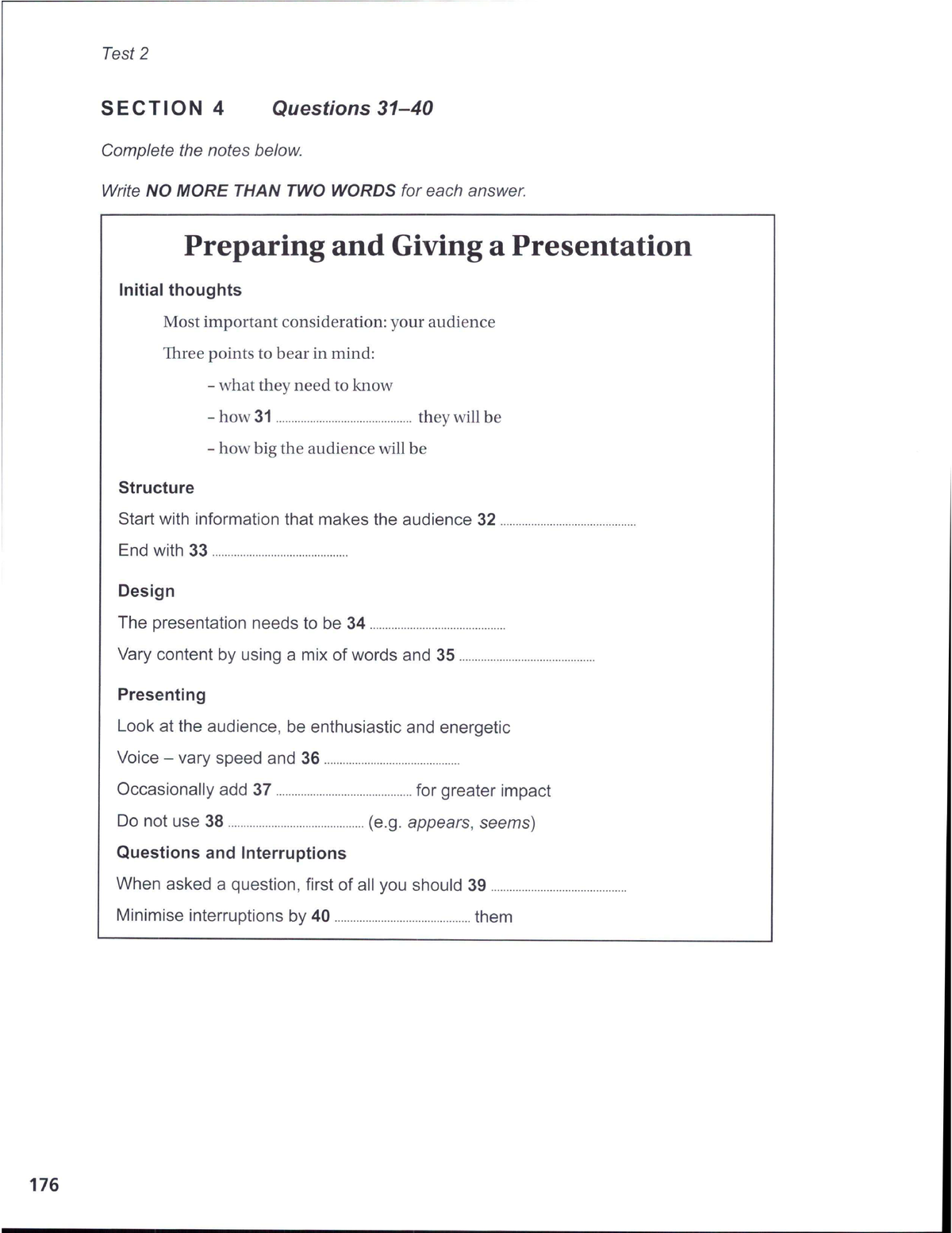 Unit 5 Listening B Test 2 Original Guide Section 4 Track 46 - IELTS ...