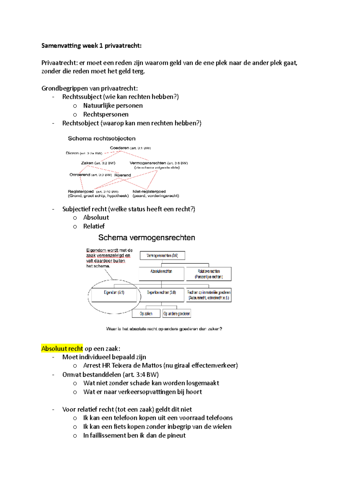 Samenvatting Week 1 Privaatrecht - Samenvatting Week 1 Privaatrecht ...