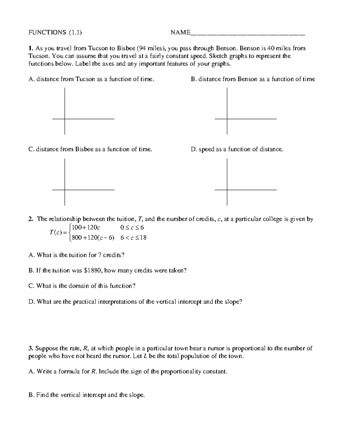Ch1 Functions - Chapter 1 - FUNCTIONS (1) NAME ...