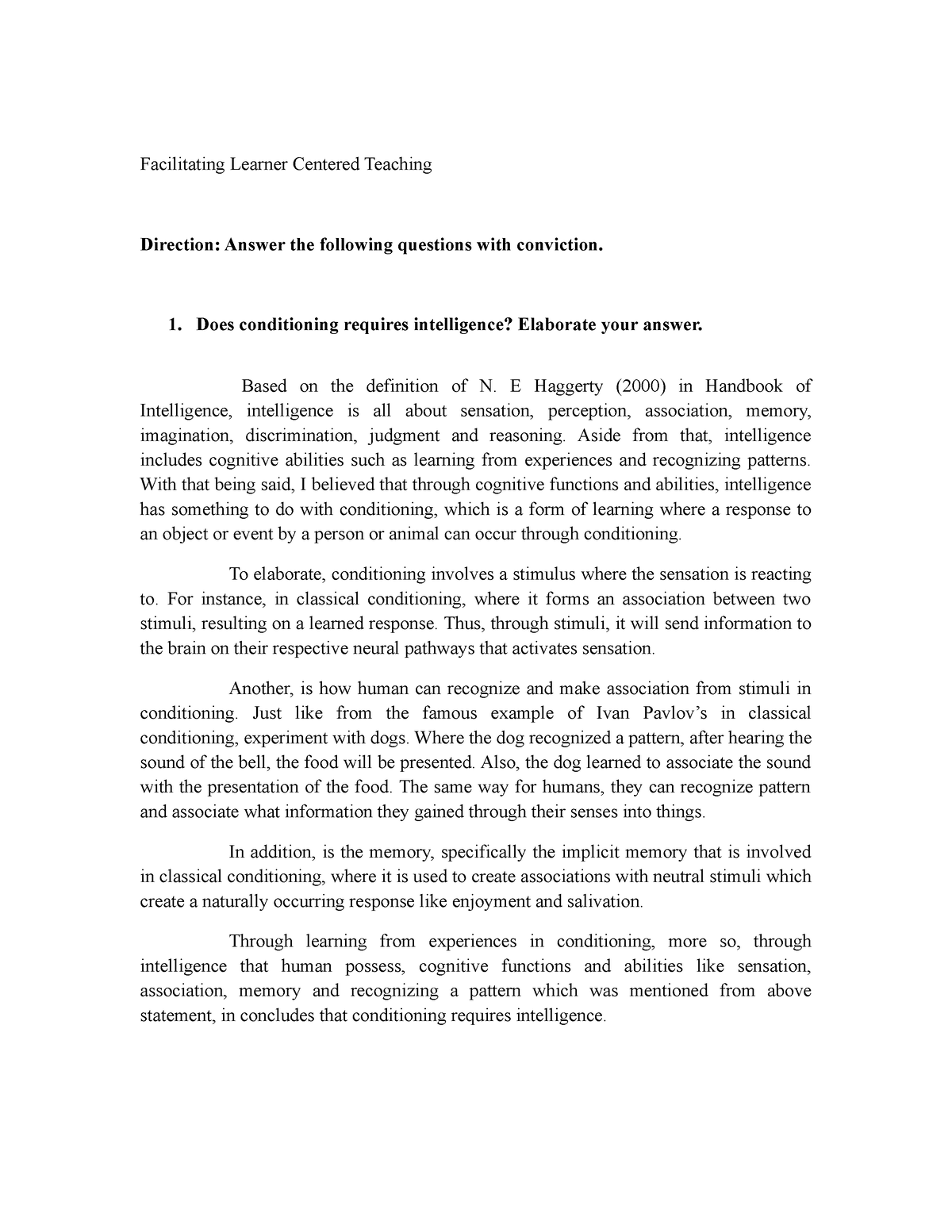 what is learner centered teaching essay