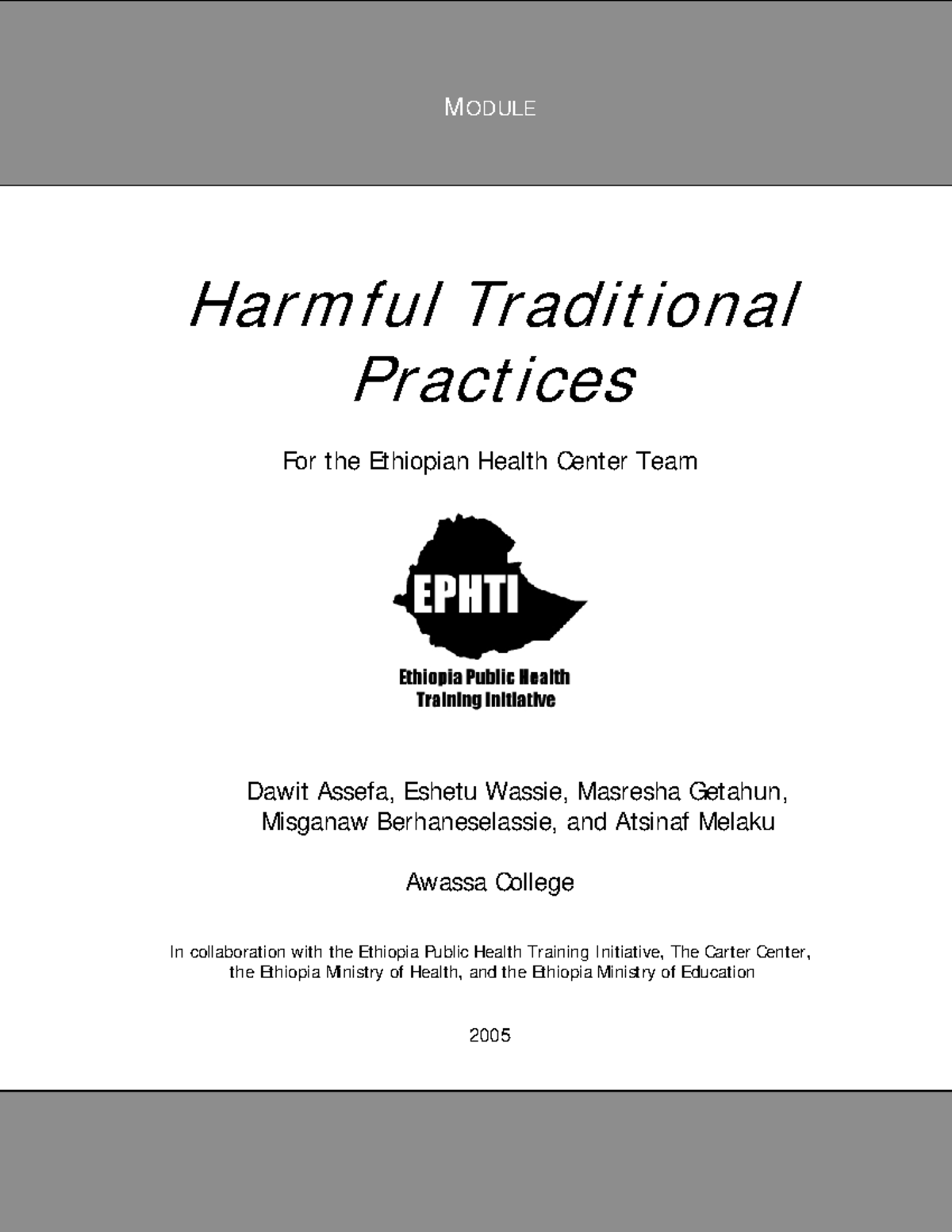 Harmful Traditional practices - MODULE \ Harmful Traditional Practices ...