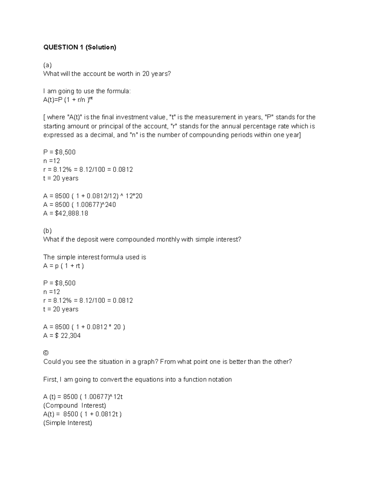 College Algebra Written Assignment unit 5 - MATH 1201-01 - UoPeople ...